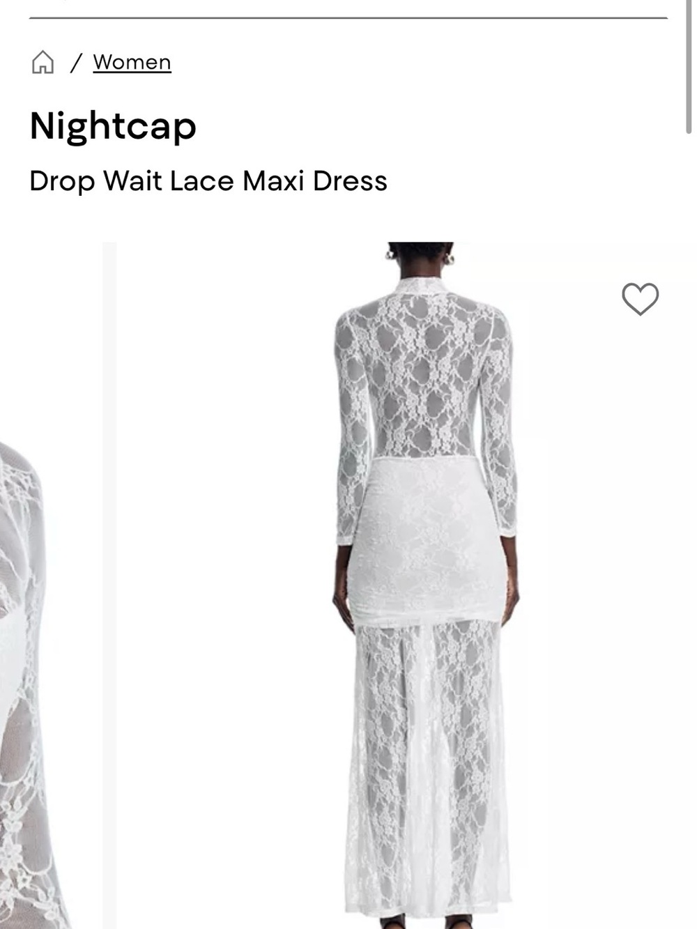 Nightcap White Lace Drop-Waist Maxi Dress - Picture 2 of 4